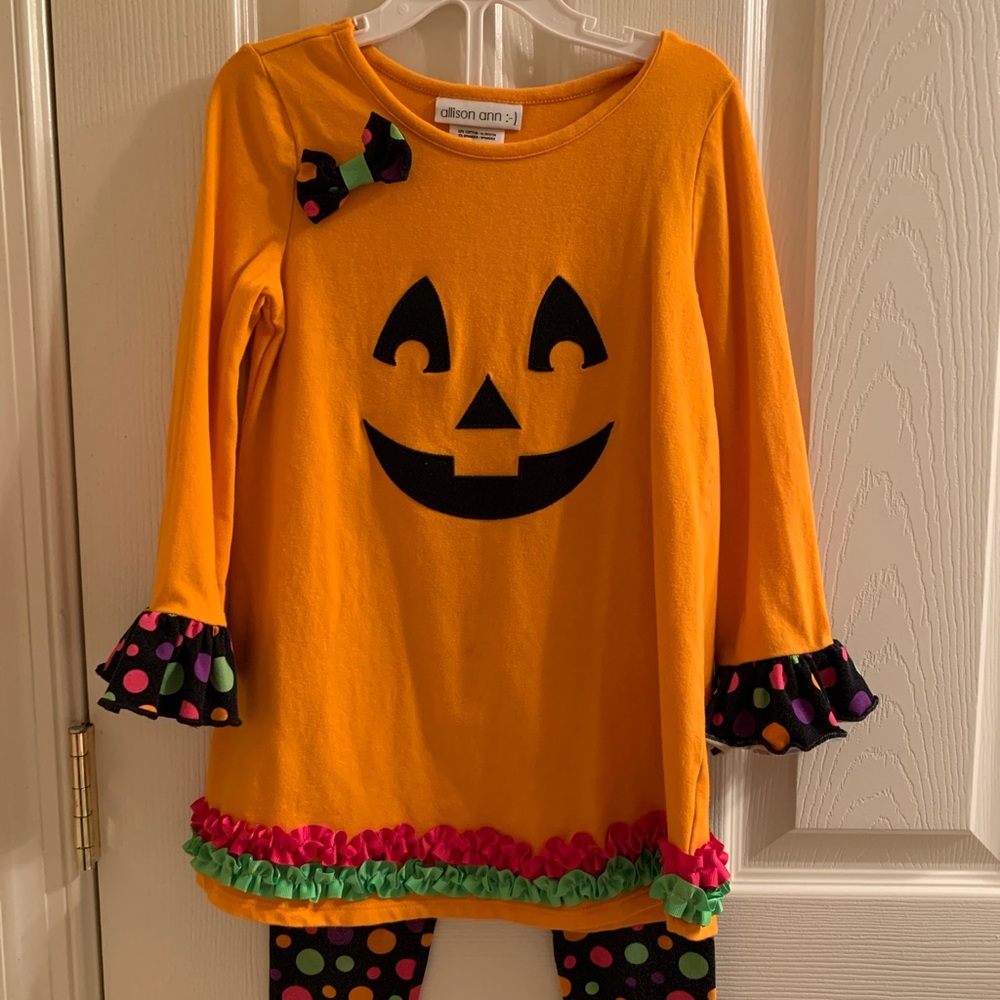 Jack O Lantern tunic top and pants